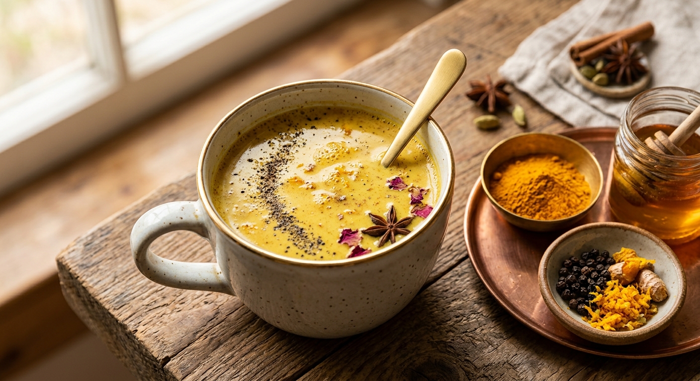 Golden Milk/Haldi Doodh (Turmeric milk) — traditional remedy ingredients